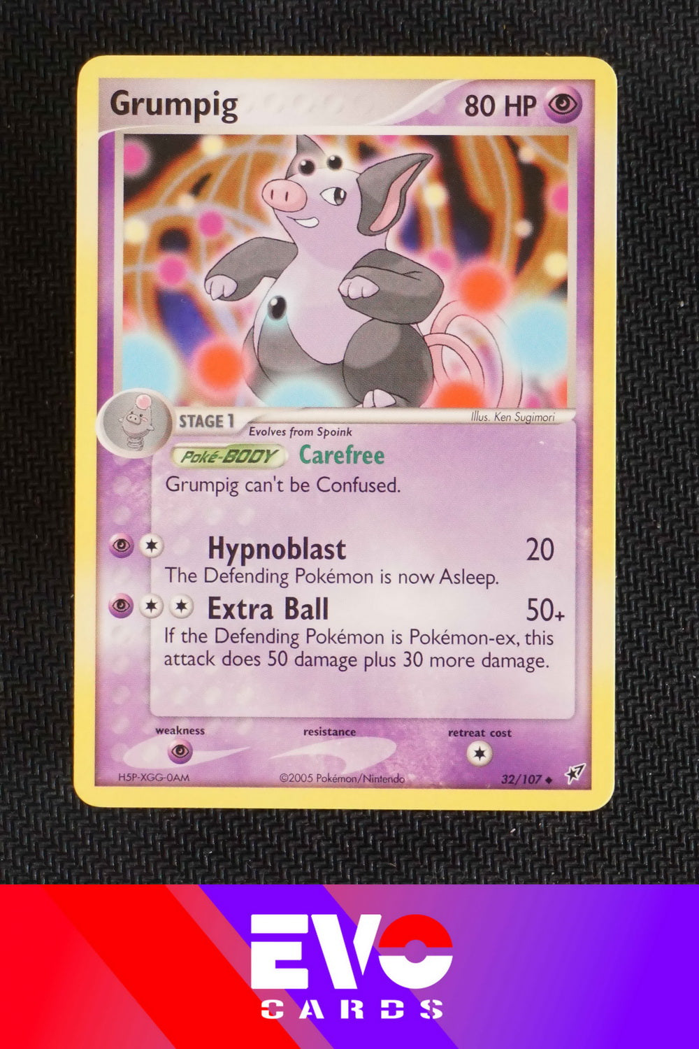 Grumpig 32/107 ex Deoxys - Near Mint