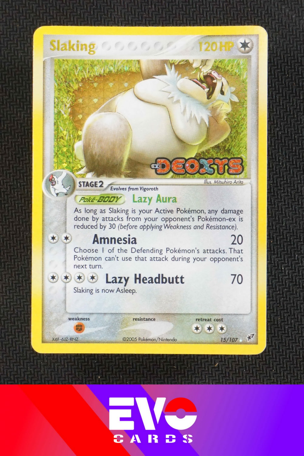 Slaking 15/107 ex Deoxys - Reverse Holo - Excellent