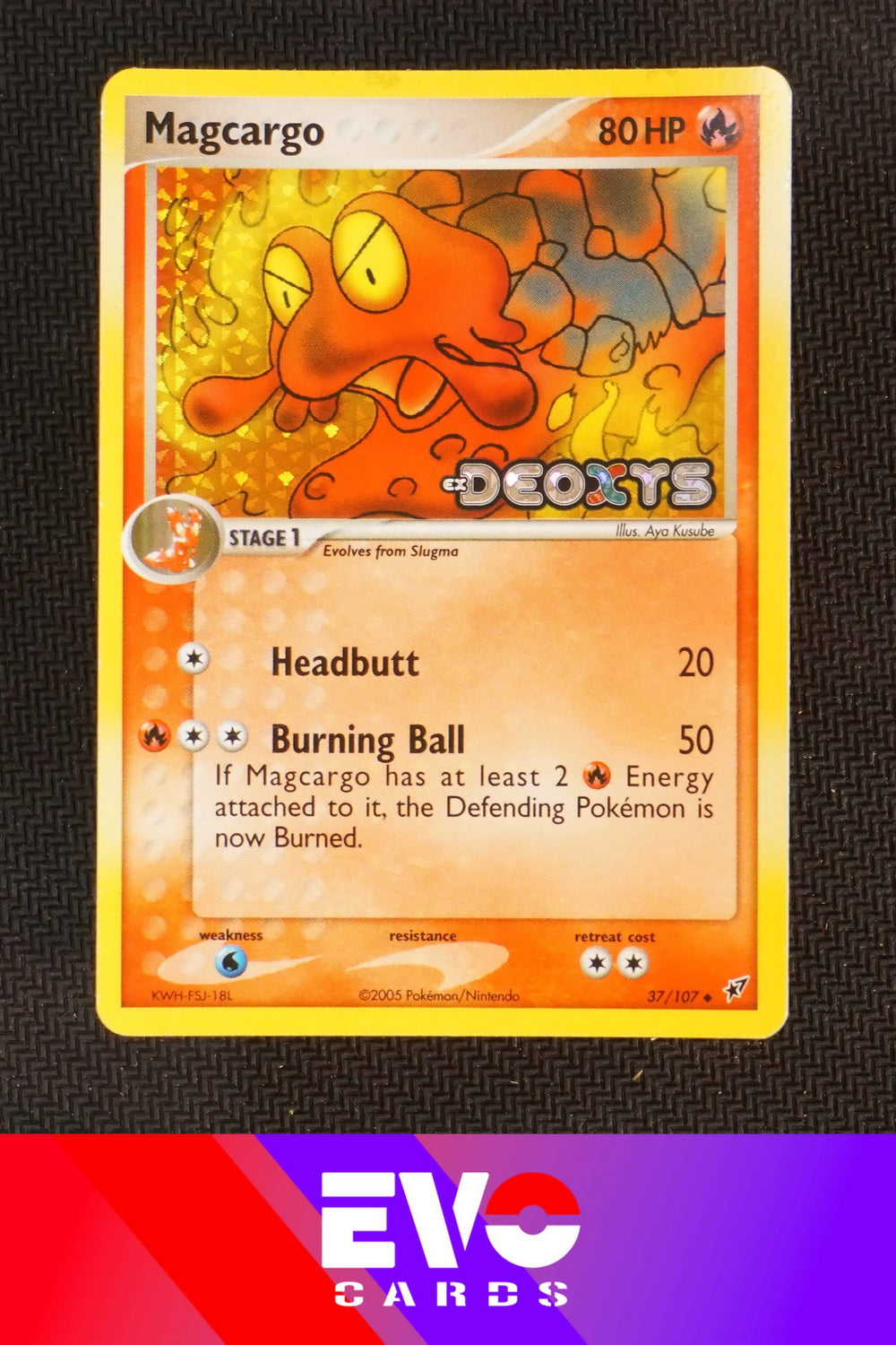 Magcargo 37/107 - ex Deoxys - Reverse Holo - Excellent