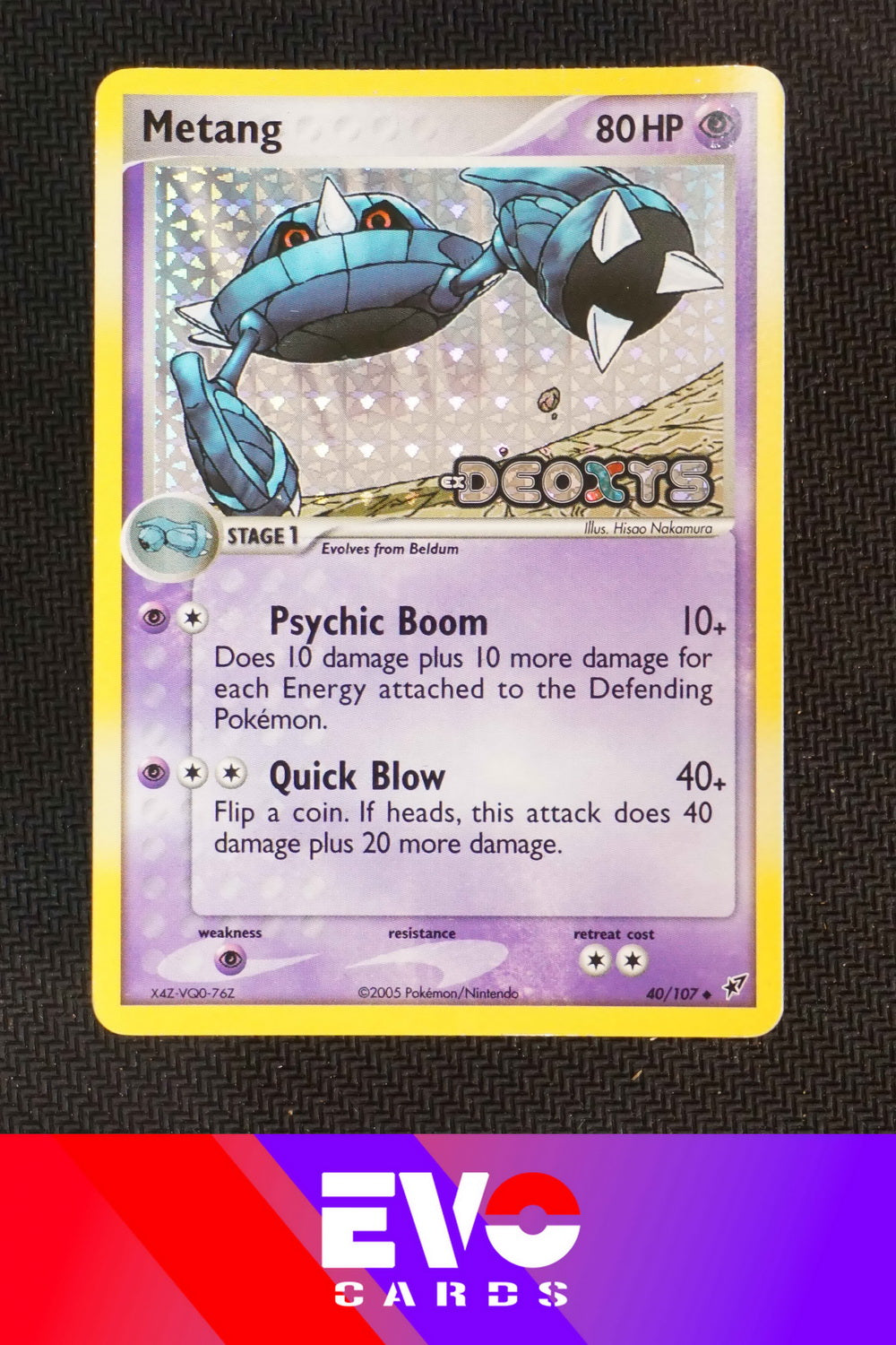 Metang 40/107 - ex Deoxys - Reverse Holo - Excellent