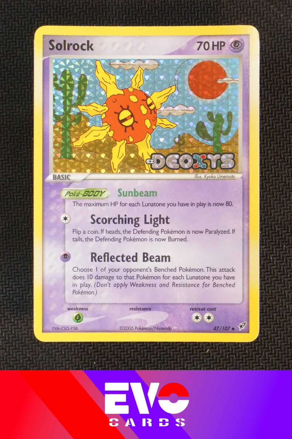 Solrock 47/107 - ex Deoxys - Reverse Holo - Excellent