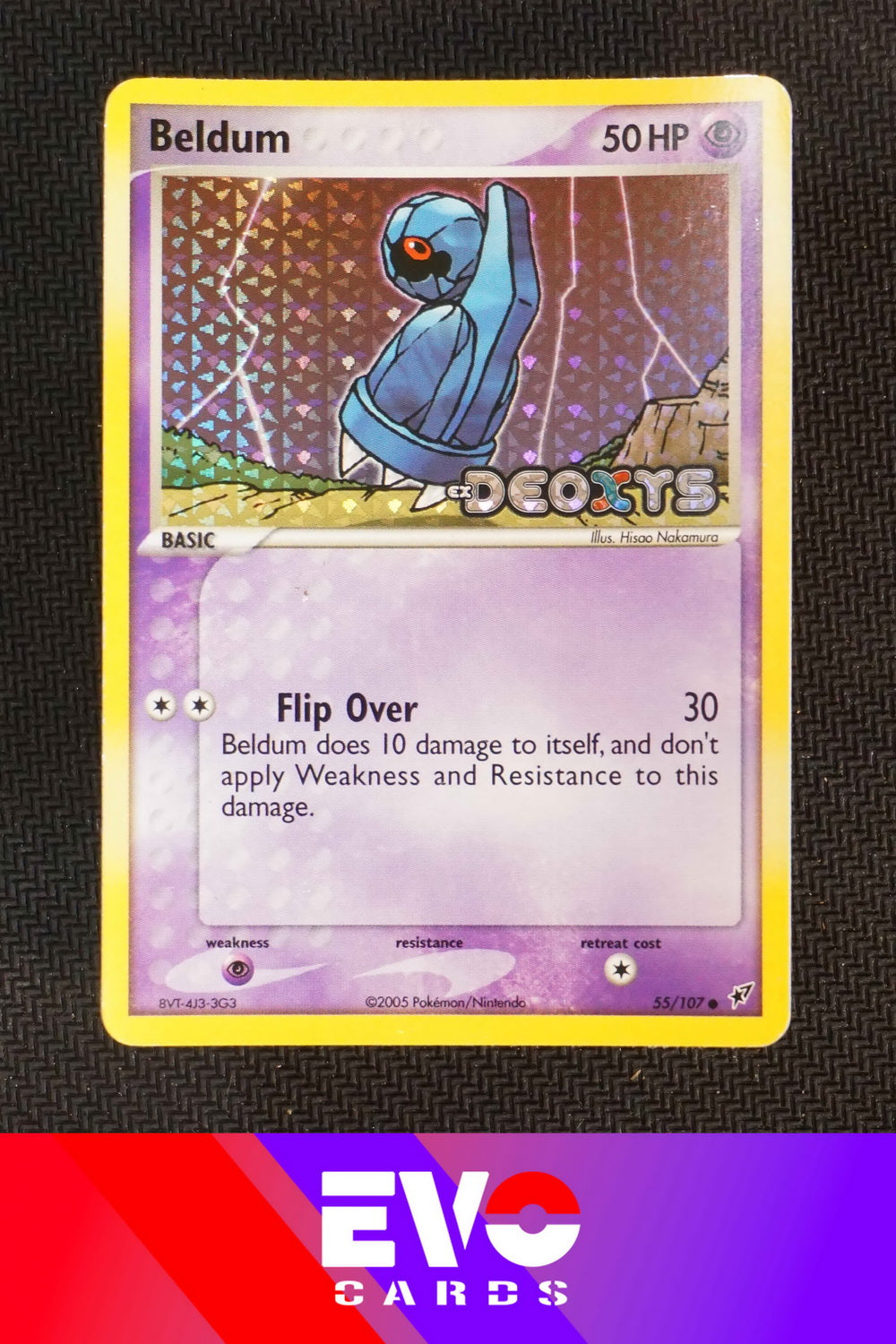 Beldum 55/107 - ex Deoxys - Reverse Holo - Excellent