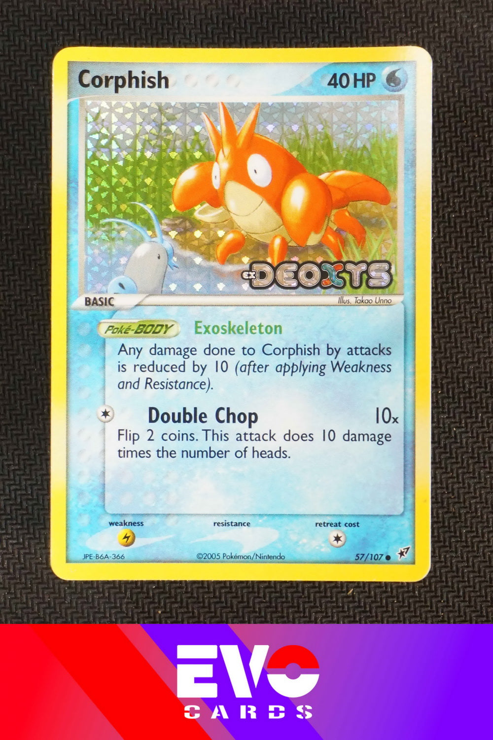 Corphish 57/107 - ex Deoxys - Reverse Holo - Excellent