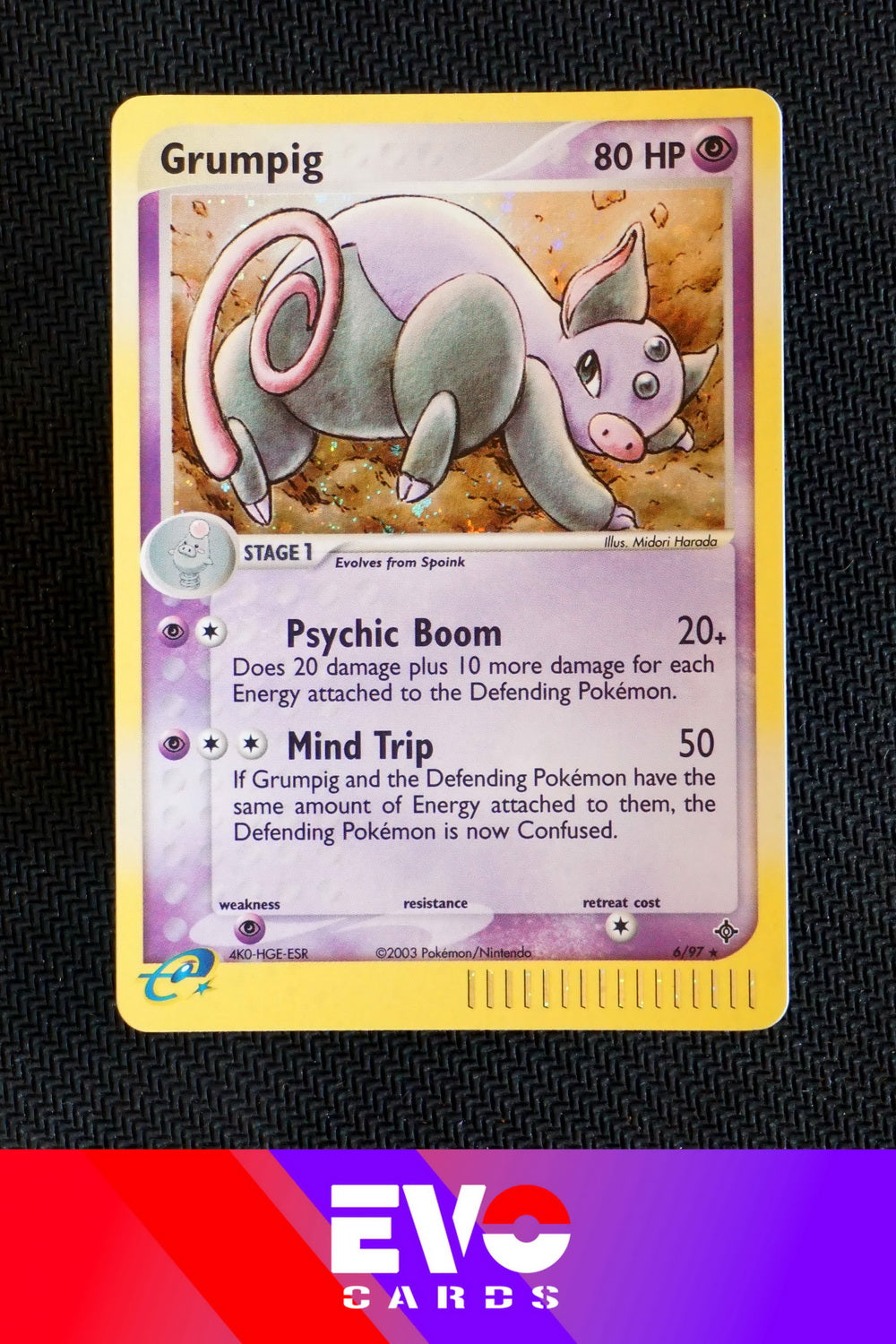 Grumpig 6/97 - ex Dragon - Holo - Excellent