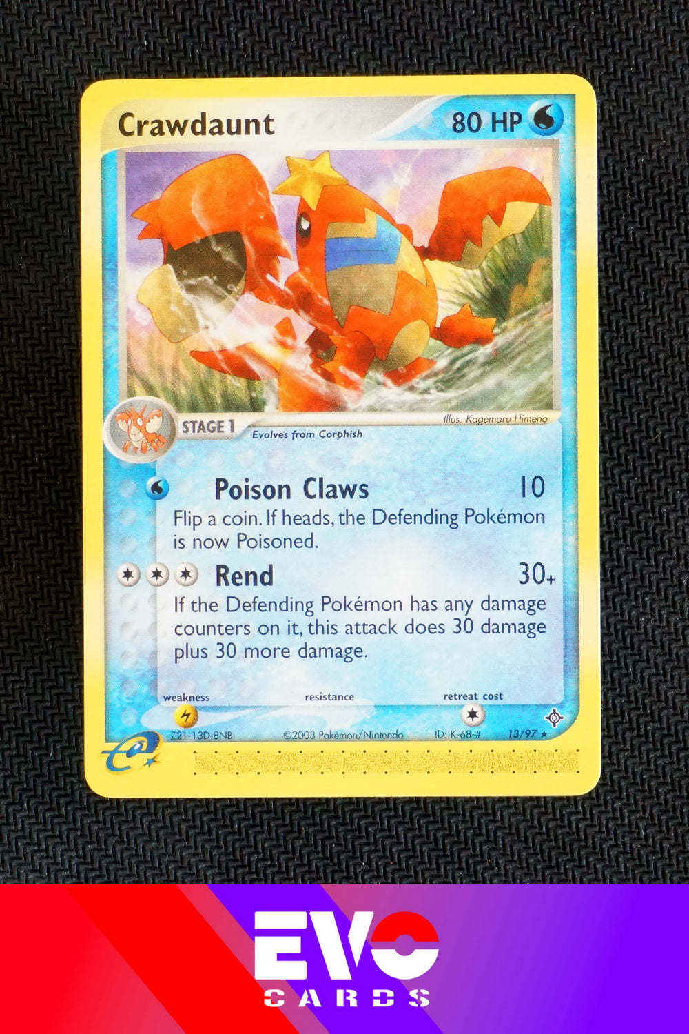 Crawdaunt 13/97 - ex Dragon - Near Mint