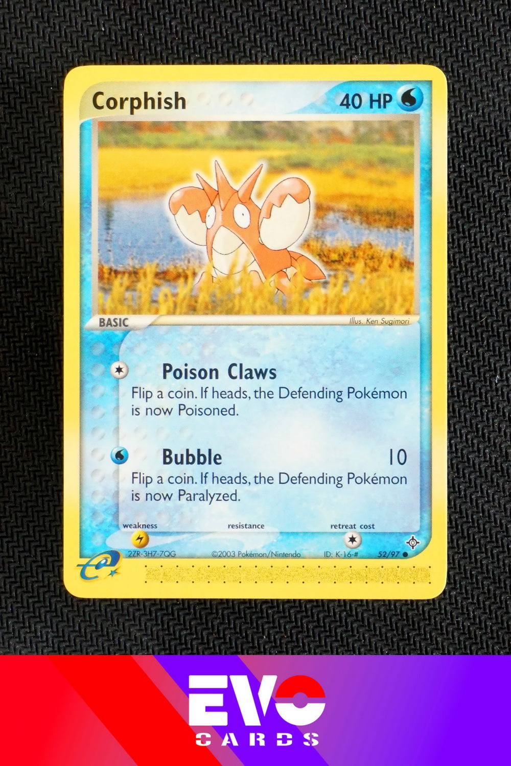 Corphish 52/97 - ex Dragon - Near Mint