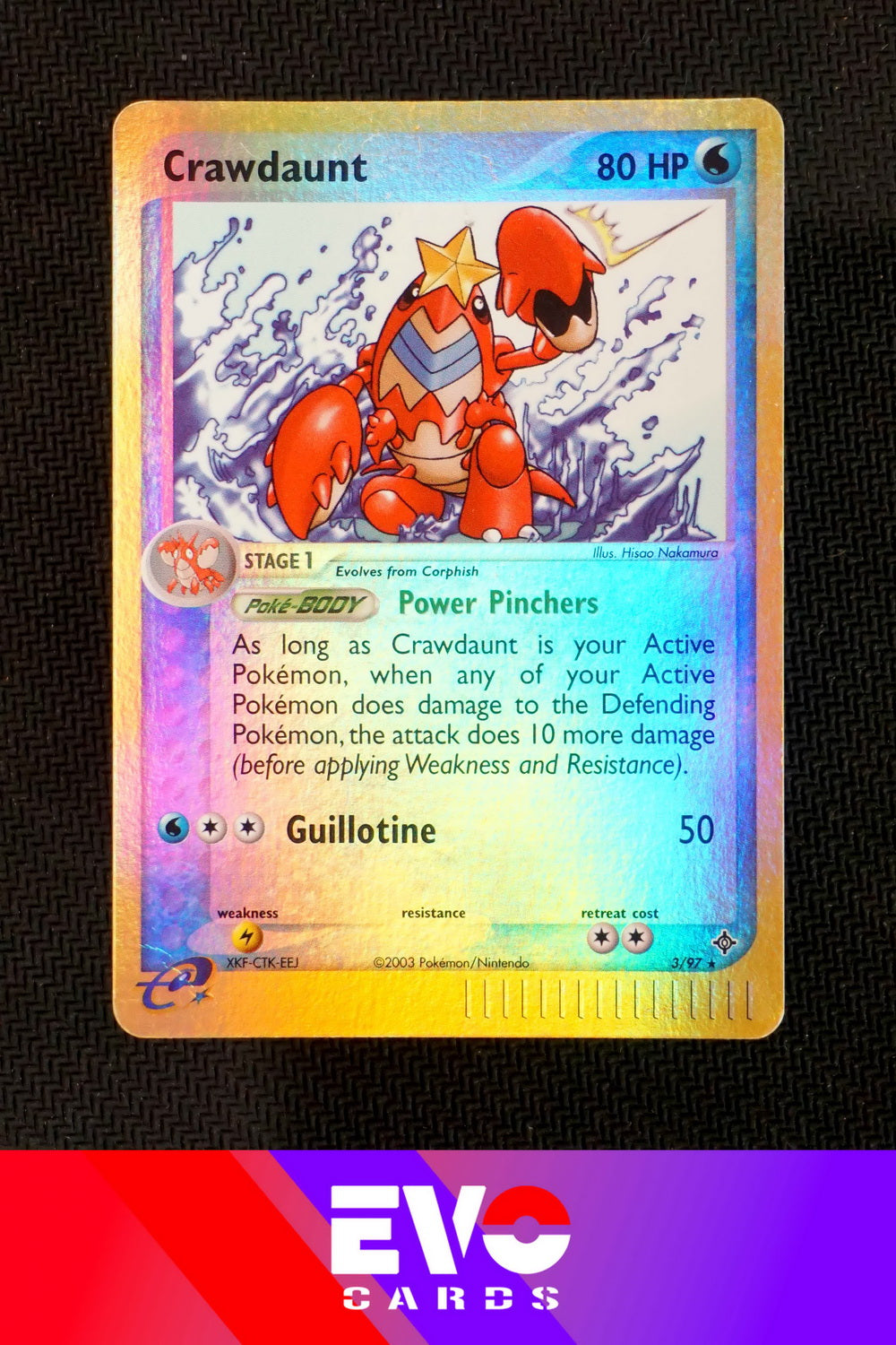crawdaunt 3/97 - ex Dragon - Reverse holo - Excellent