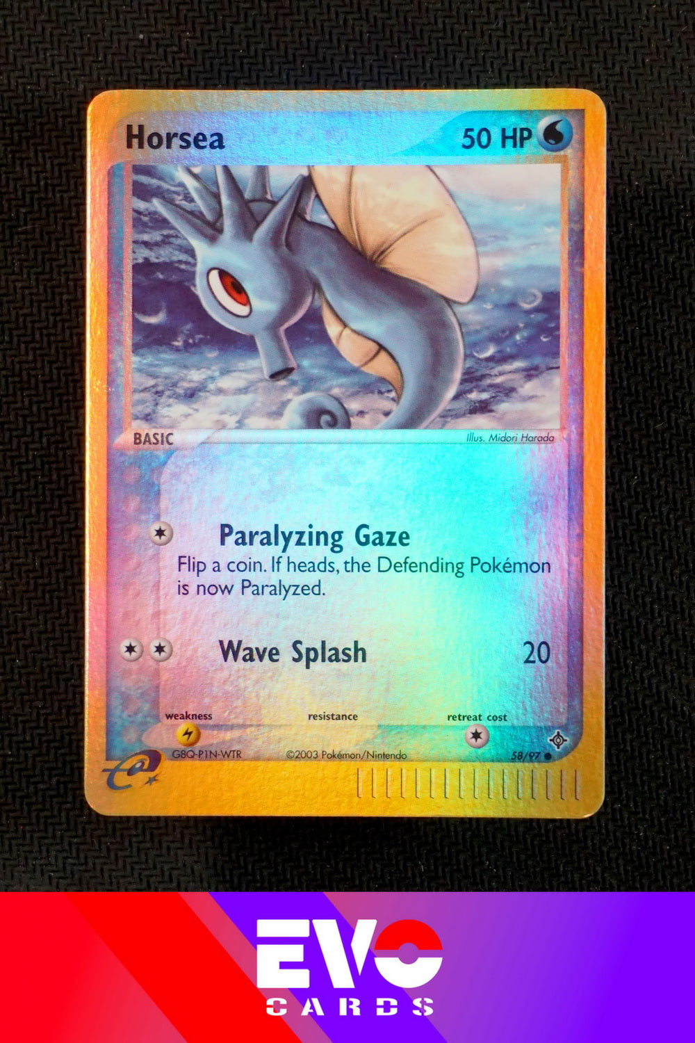 horsea pokemon card Horsea 58/97 - ex Dragon - Reverse Holo