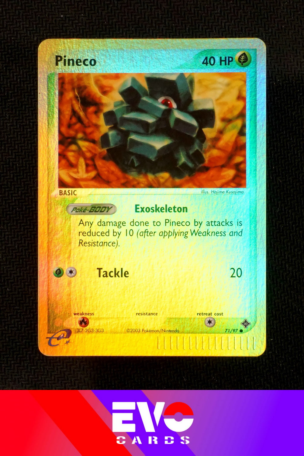 Pineco 71/97 - ex Dragon - Reverse Holo - Excellent