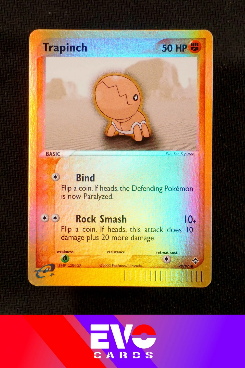 Trapinch 79/97 - ex Dragon - Reverse Holo - Excellent