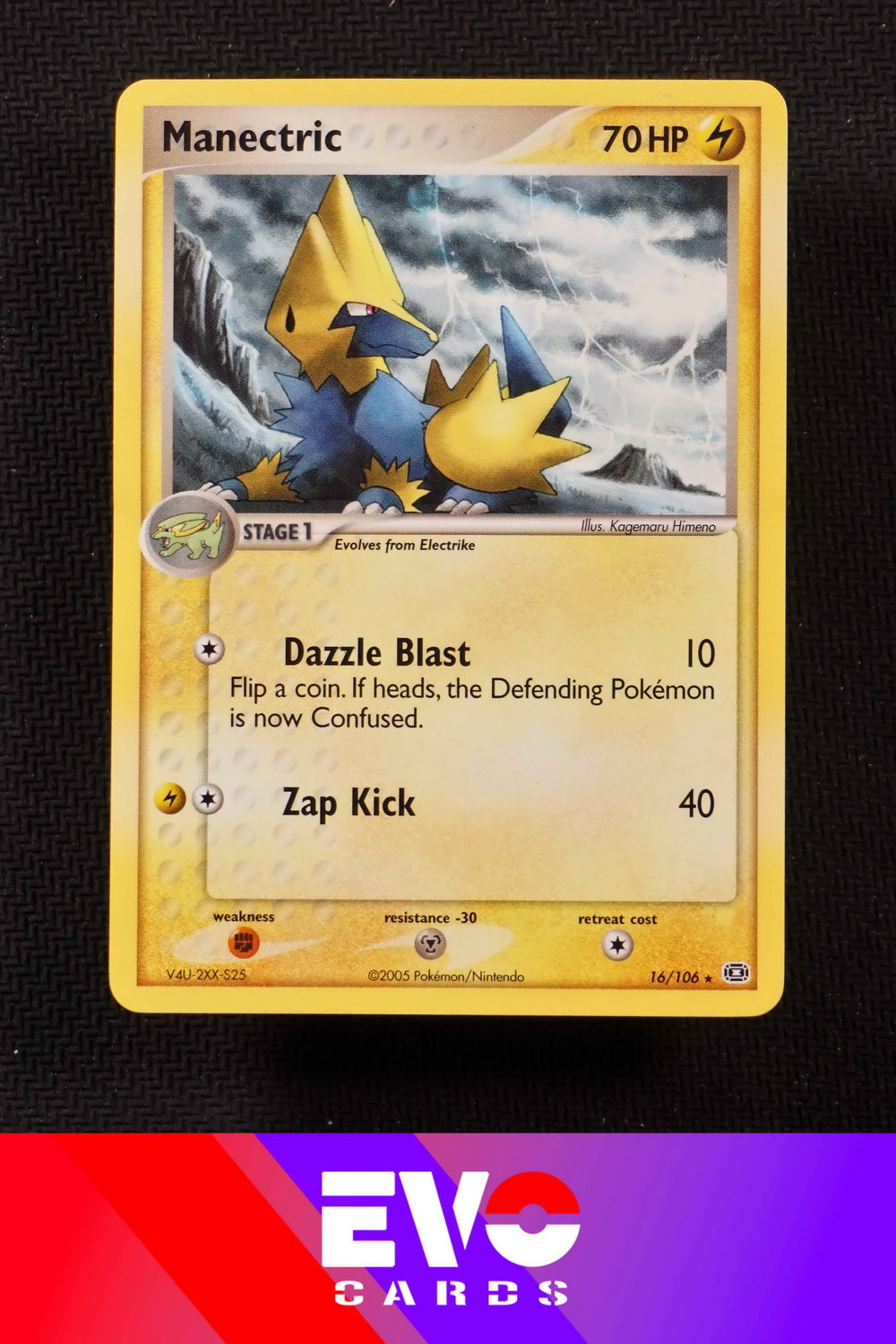 Manectric 16/106 - ex Emerald - Near Mint Manectric 16/106 - ex Emerald - Near Mint