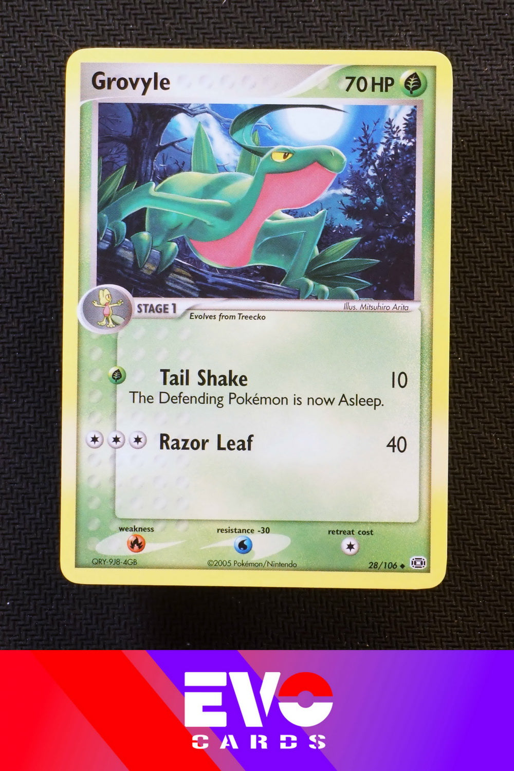 Grovyle 28/106 - ex Emerald - Near Mint