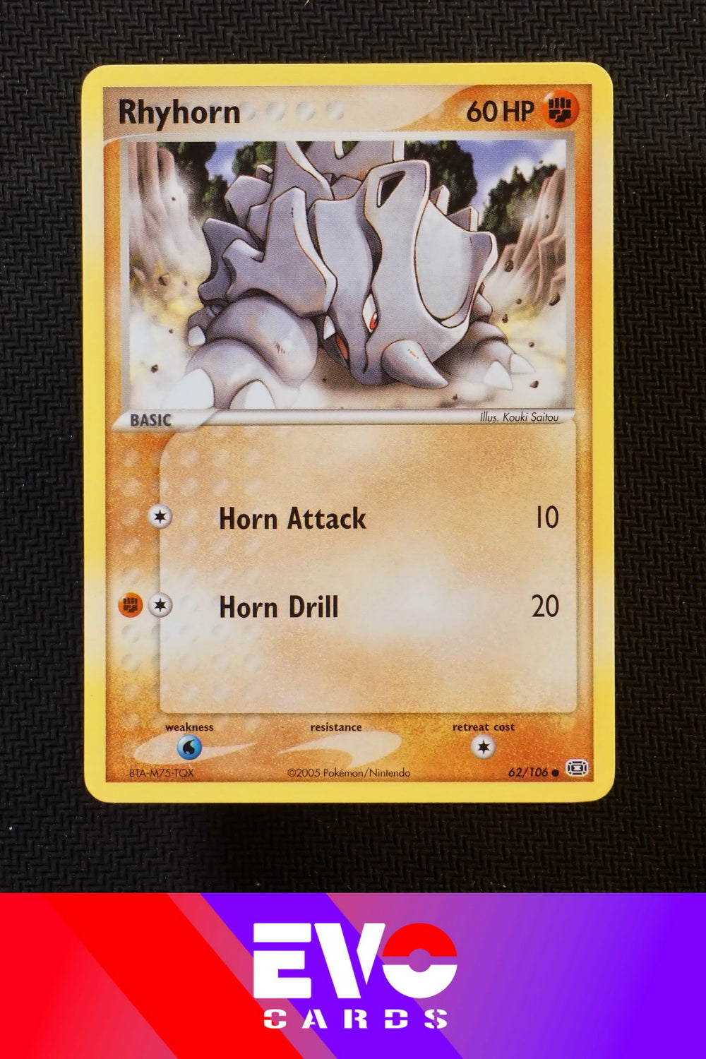 Rhyhorn 62/106 - ex Emerald - Near Mint Rhyhorn 62/106 - ex Emerald - Near Mint