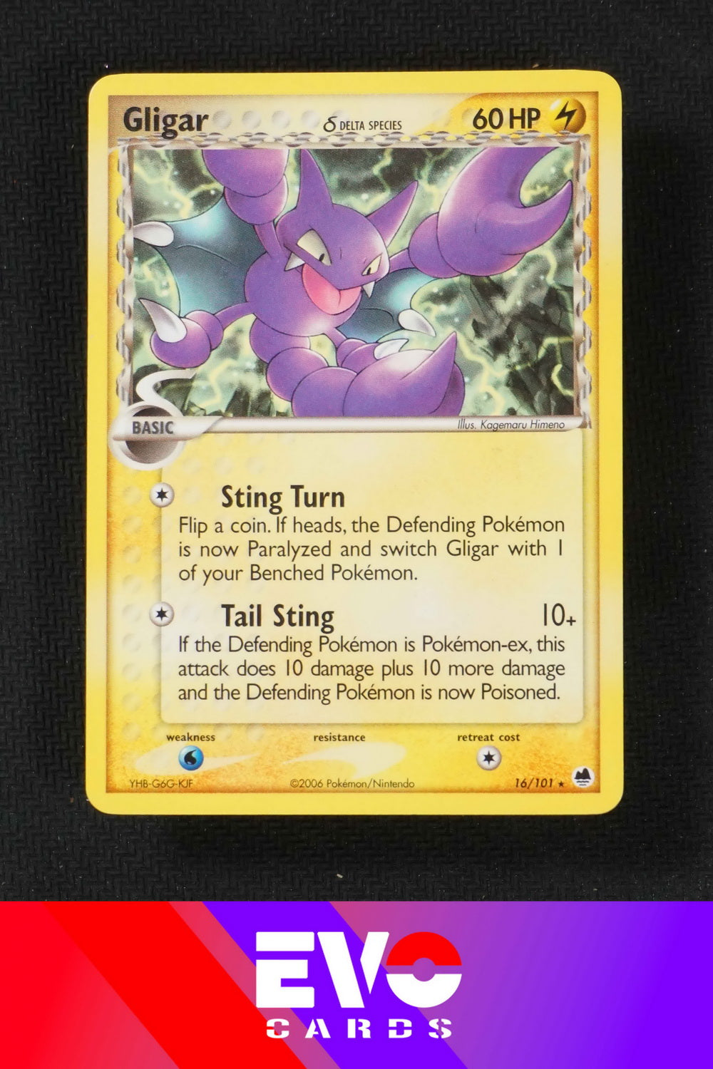 Gligar 16/101 - ex Dragon Frontiers - Near Mint Gligar 16/101 - ex Dragon Frontiers - Near Mint