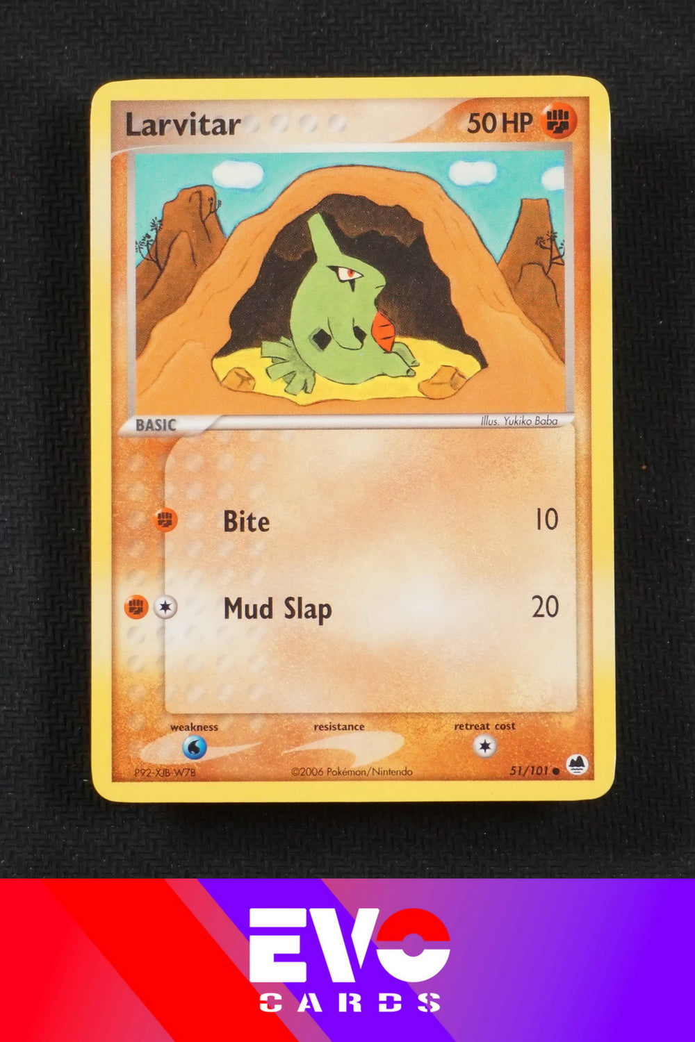 Larvitar 51/101 - ex Dragon Frontiers - Near Mint