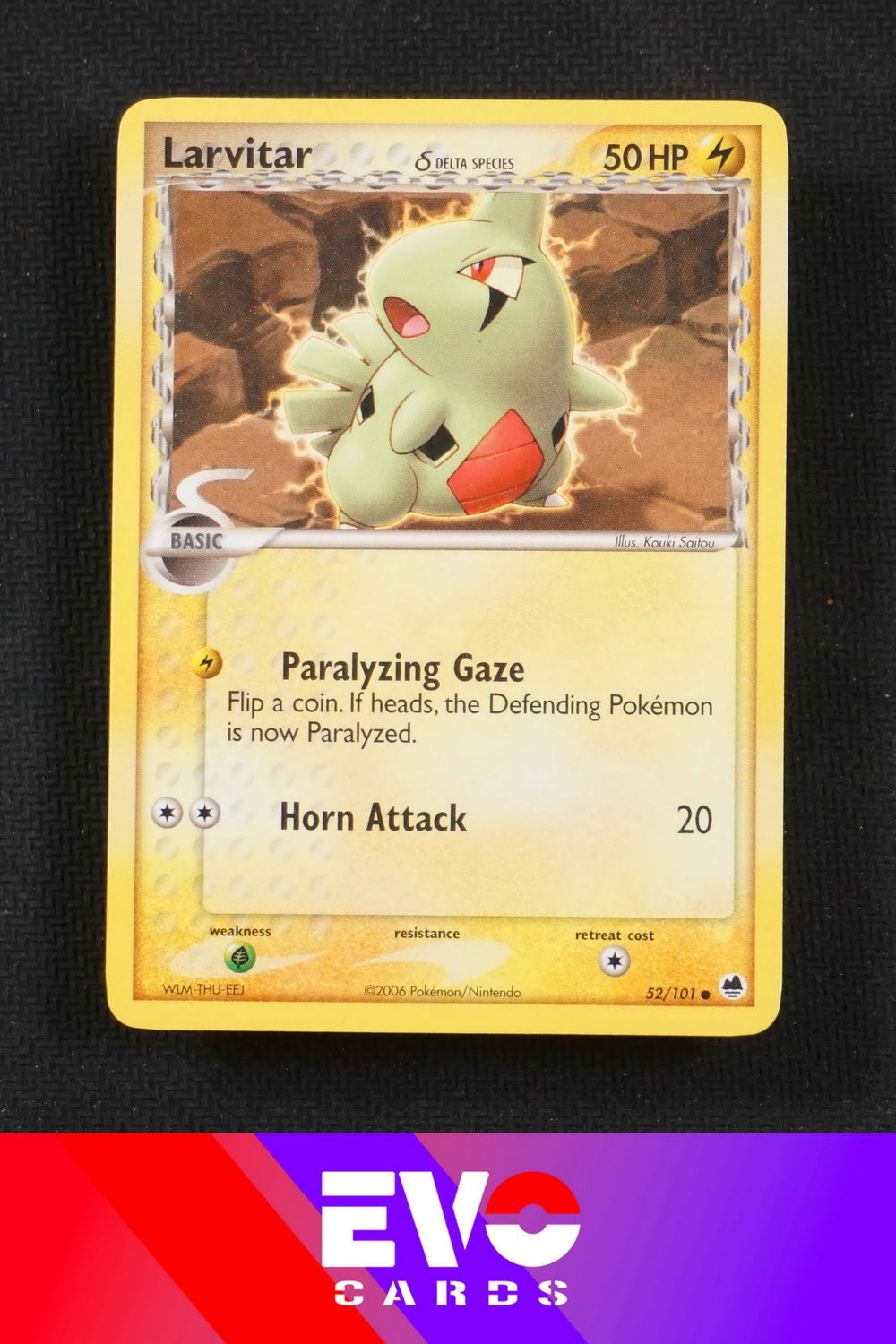 Larvitar 52/101 - ex Dragon Frontiers - Near Mint