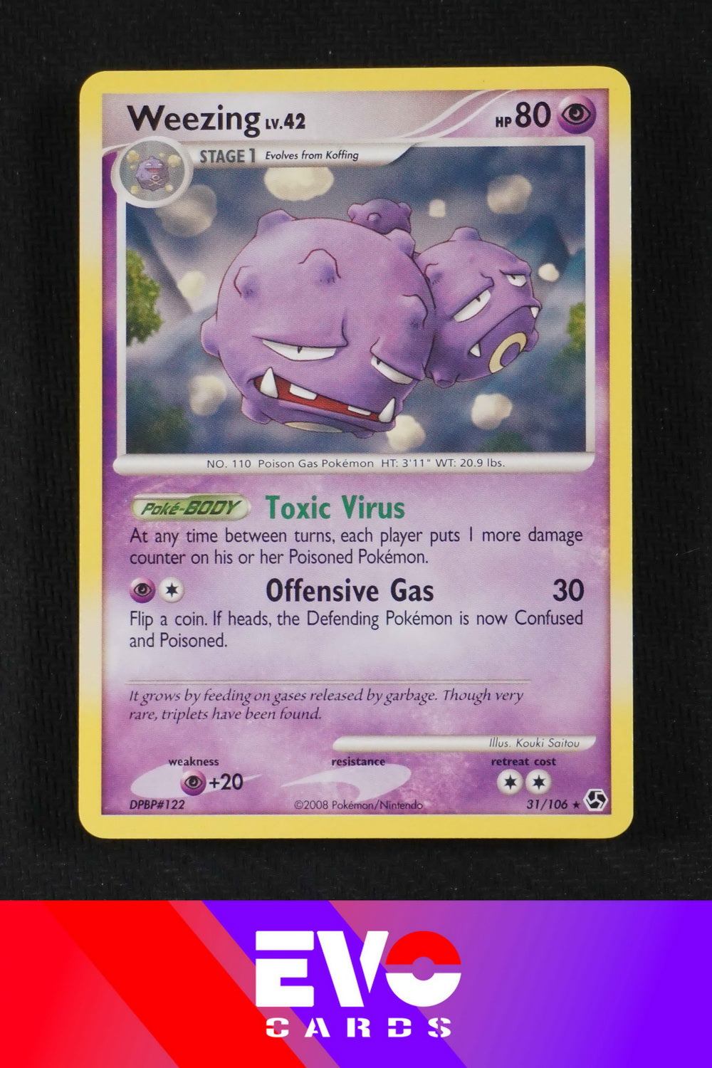 Weezing 31/106 - Great Encounters - Excellent Weezing 31/106 - Great Encounters - Excellent