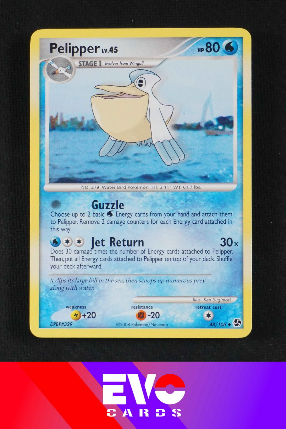 pokemon card tentacool Pelipper 48/106 - Great Encounters