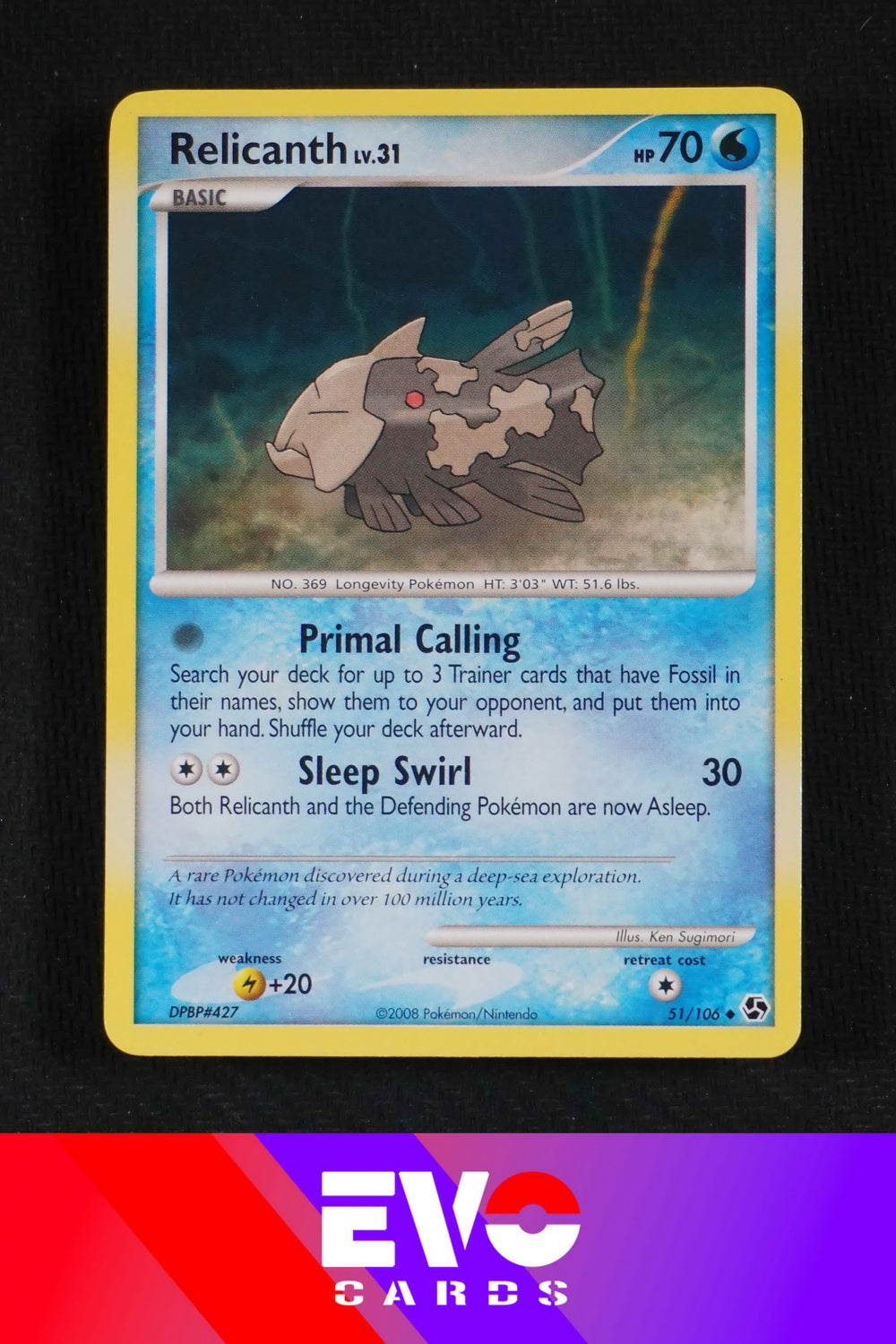 Relicanth 51/106 - Great Encounters - Excellent Relicanth 51/106 - Great Encounters - Excellent