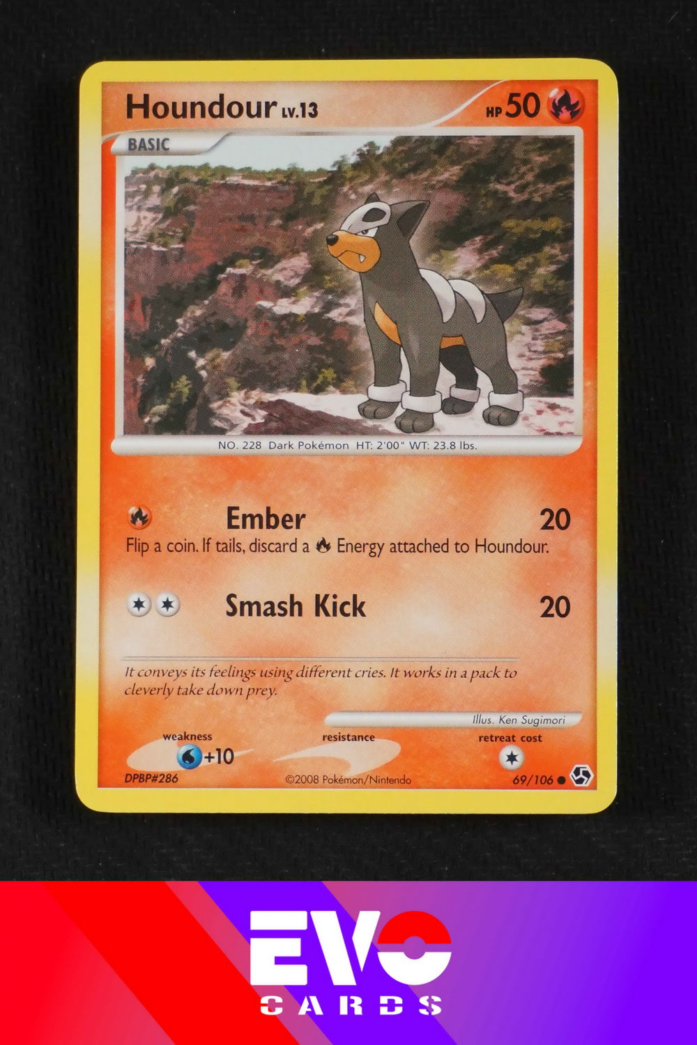 pokemon card houndour Houndour 69/106 Great Encounters