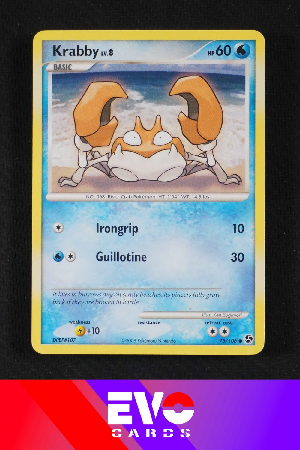 krabby pokemon card Pokémon Card Action Flipz 3D Premier Edition #24 Krabby main image 1