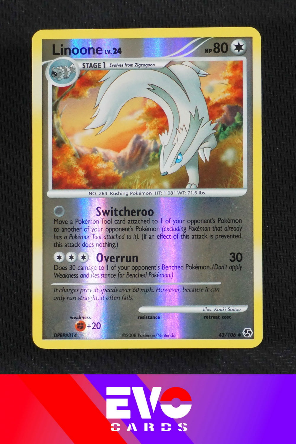 Linoone 43/106 - Great Encounters - Reverse Holo - Excellent Linoone 43/106 - Great Encounters - Reverse Holo - Excellent