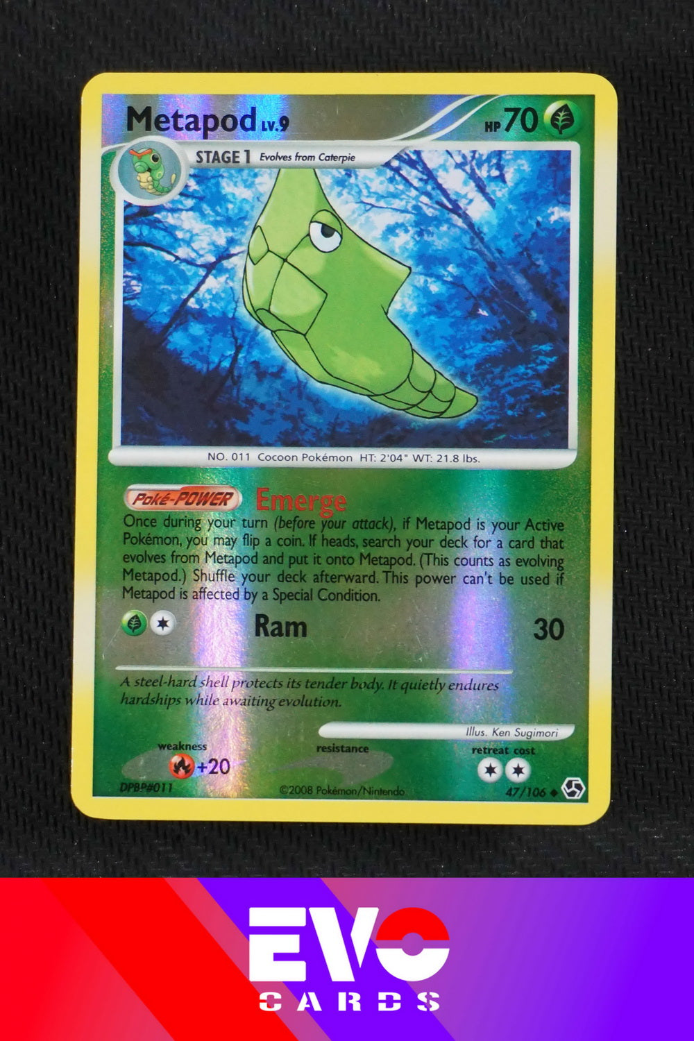 Metapod 47/106 - Great Encounters - Reverse Holo - Excellent