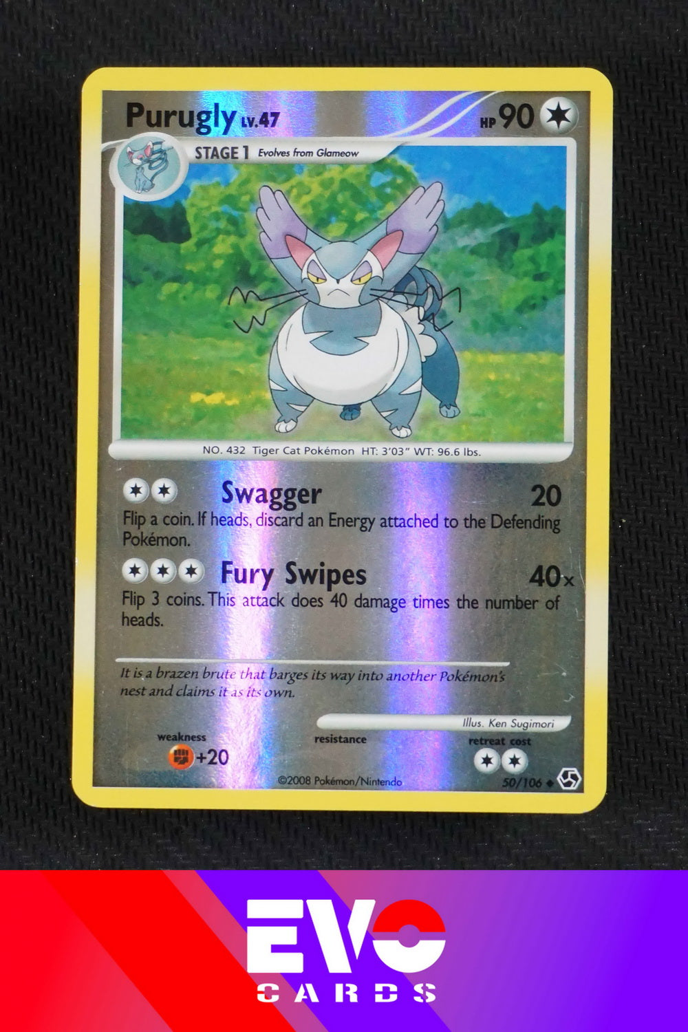 Purugly 50/106 - Great Encounters - Reverse Holo - Excellent