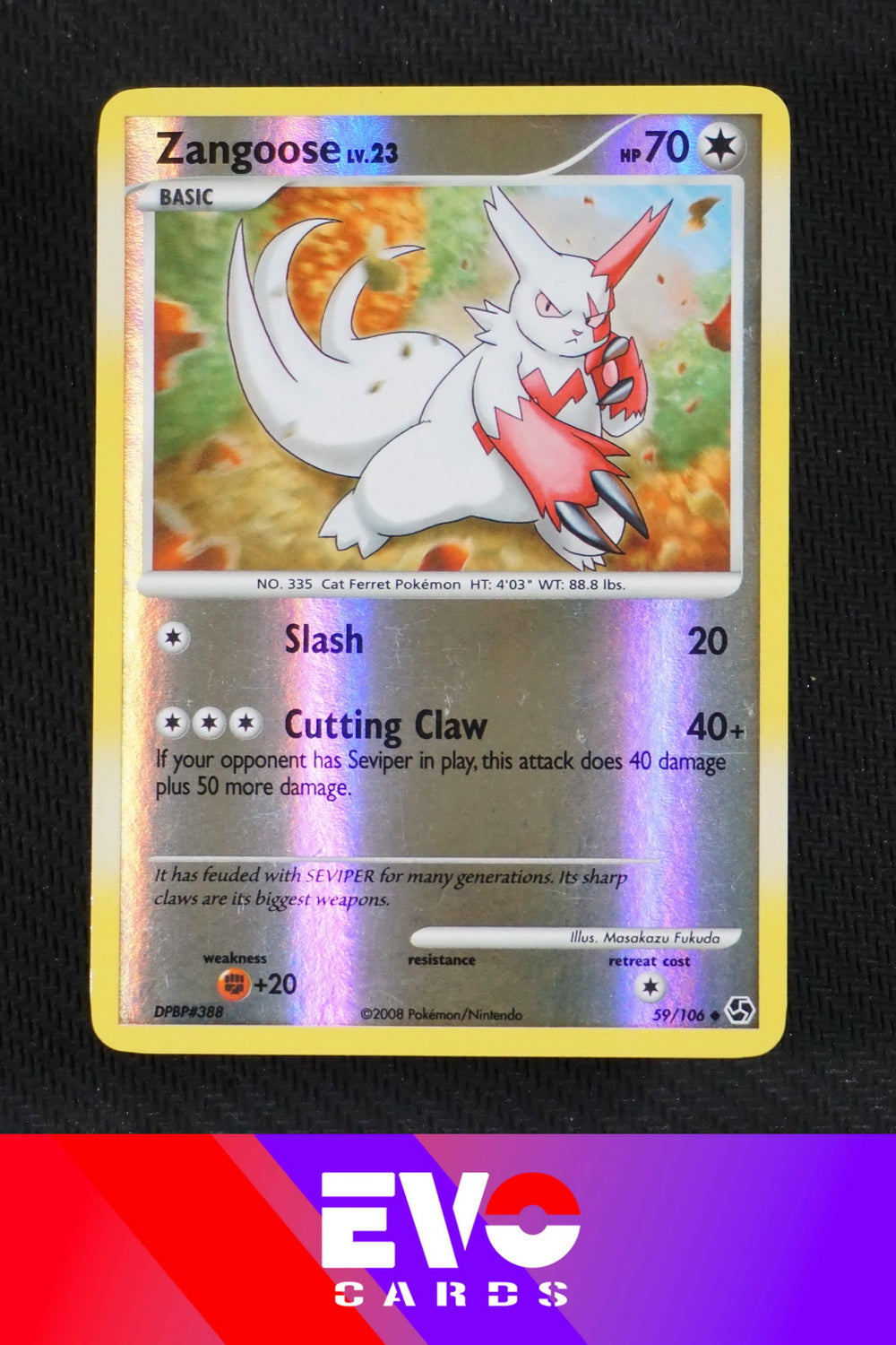 Zangoose 59/106 - Great Encounters - Reverse Holo - Excellent
