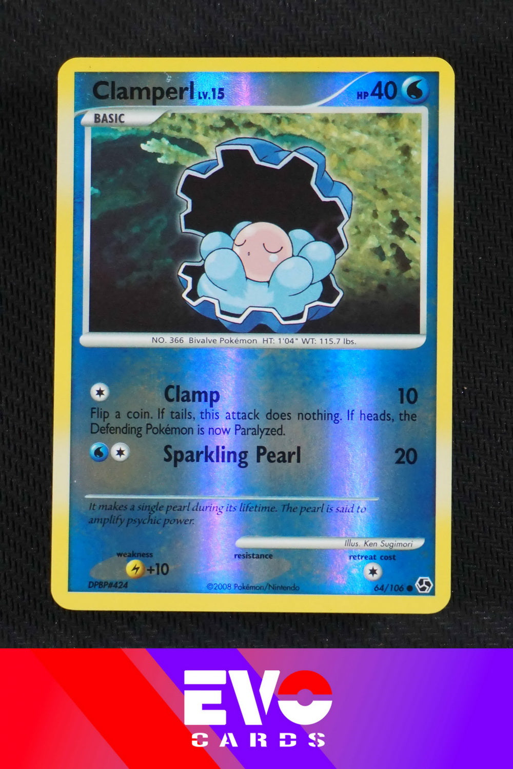 Clamperl 64/106 - Great Encounter - Reverse Holo - Excellent