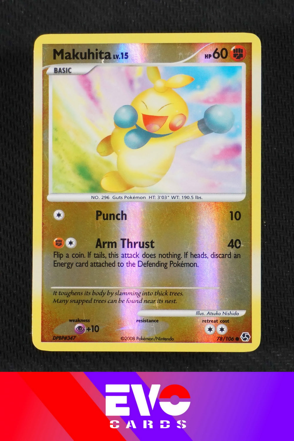 Makuhita 78/106 Great Encounters - Reverse Holo - Excellent