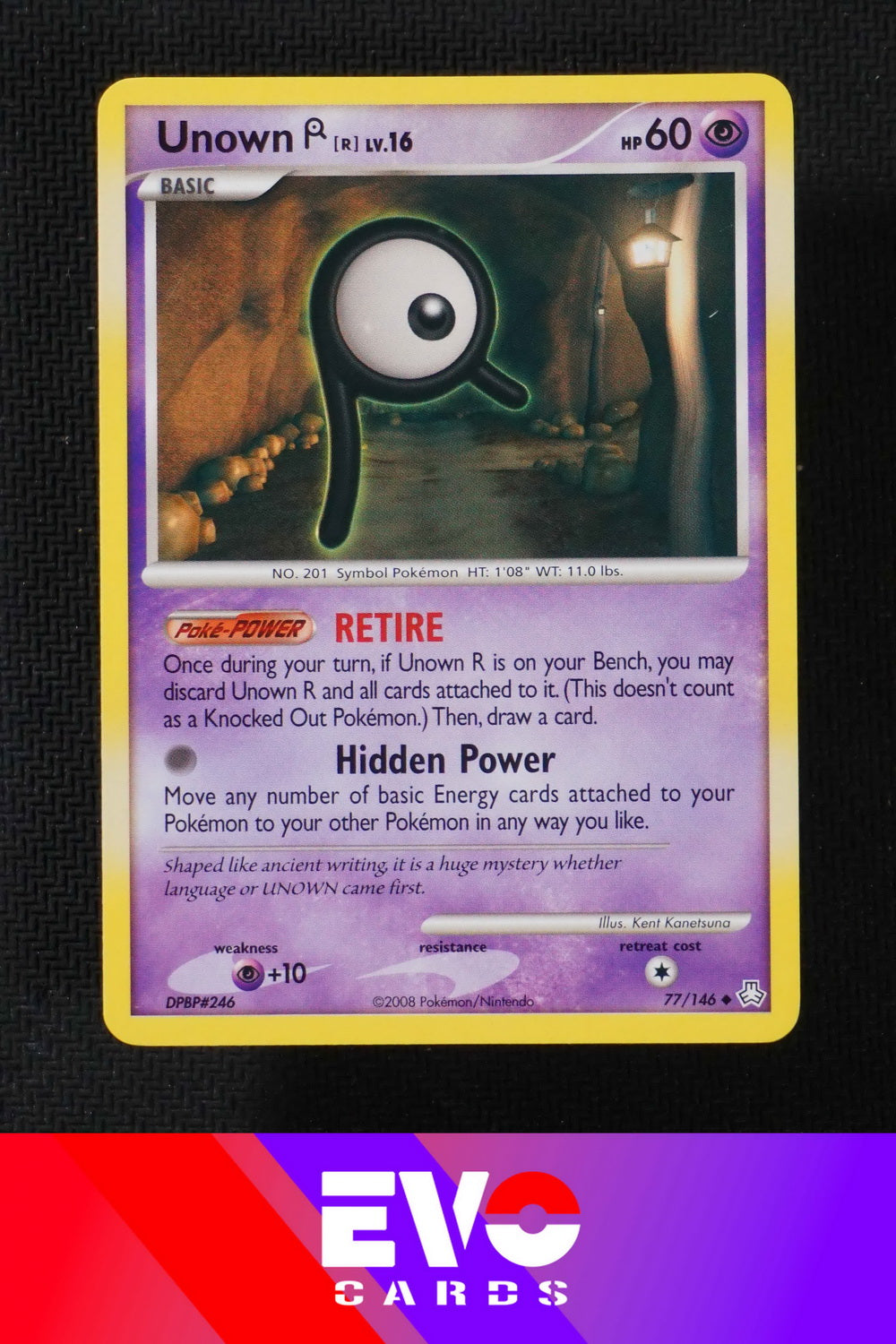 pokemon card minecraft Unown R 77/146 Legends Awakened