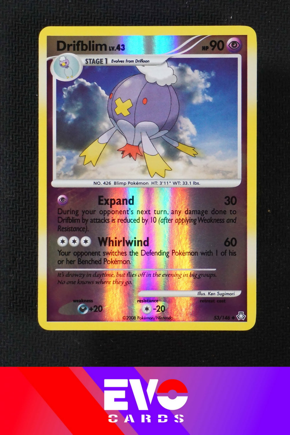 Drifblim 53/146 - Legends Awakened - Reverse Holo - Excellent
