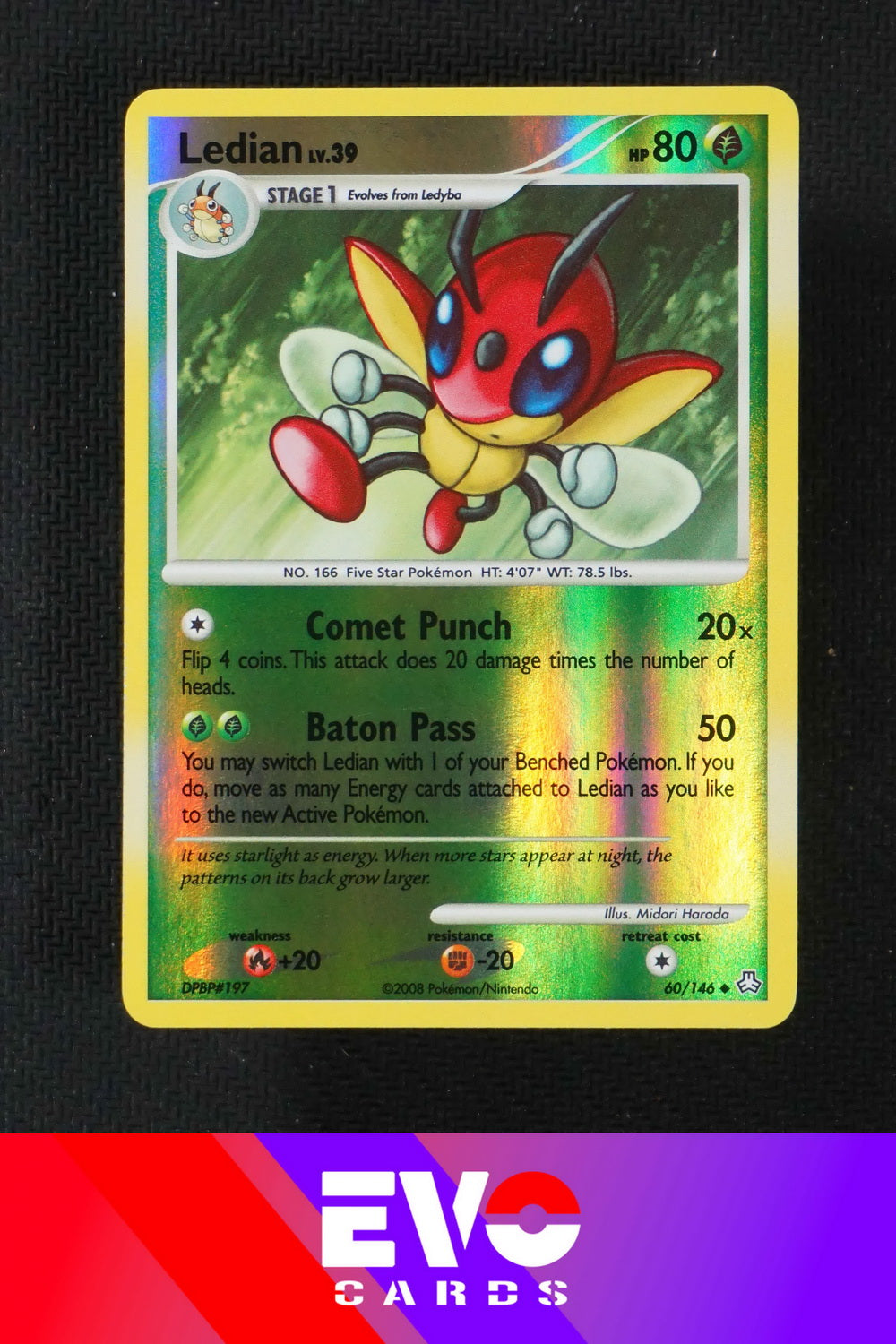 ledian pokemon card Ledian 60/146 - Legends Awakened - Reverse Holo