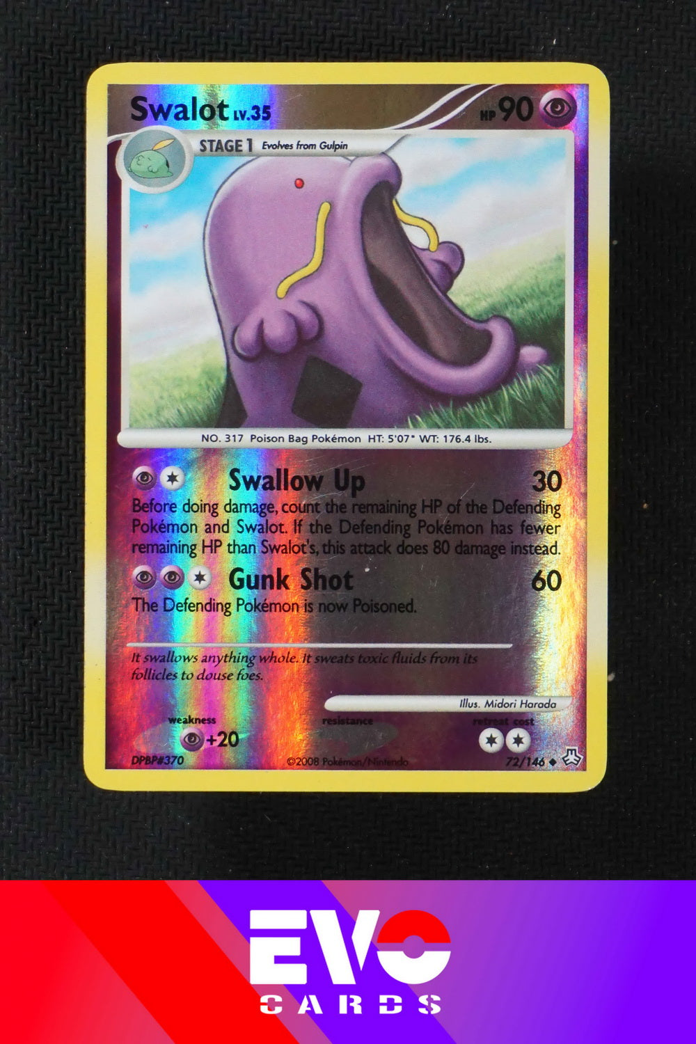 Swalot 72/146 - Legends Awakened - Reverse Holo - Excellent