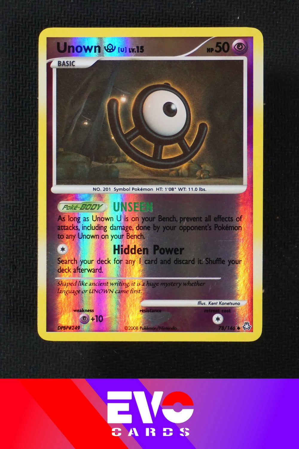 Unown U 78/146 - Legends Awakened - Reverse Holo - Excellent