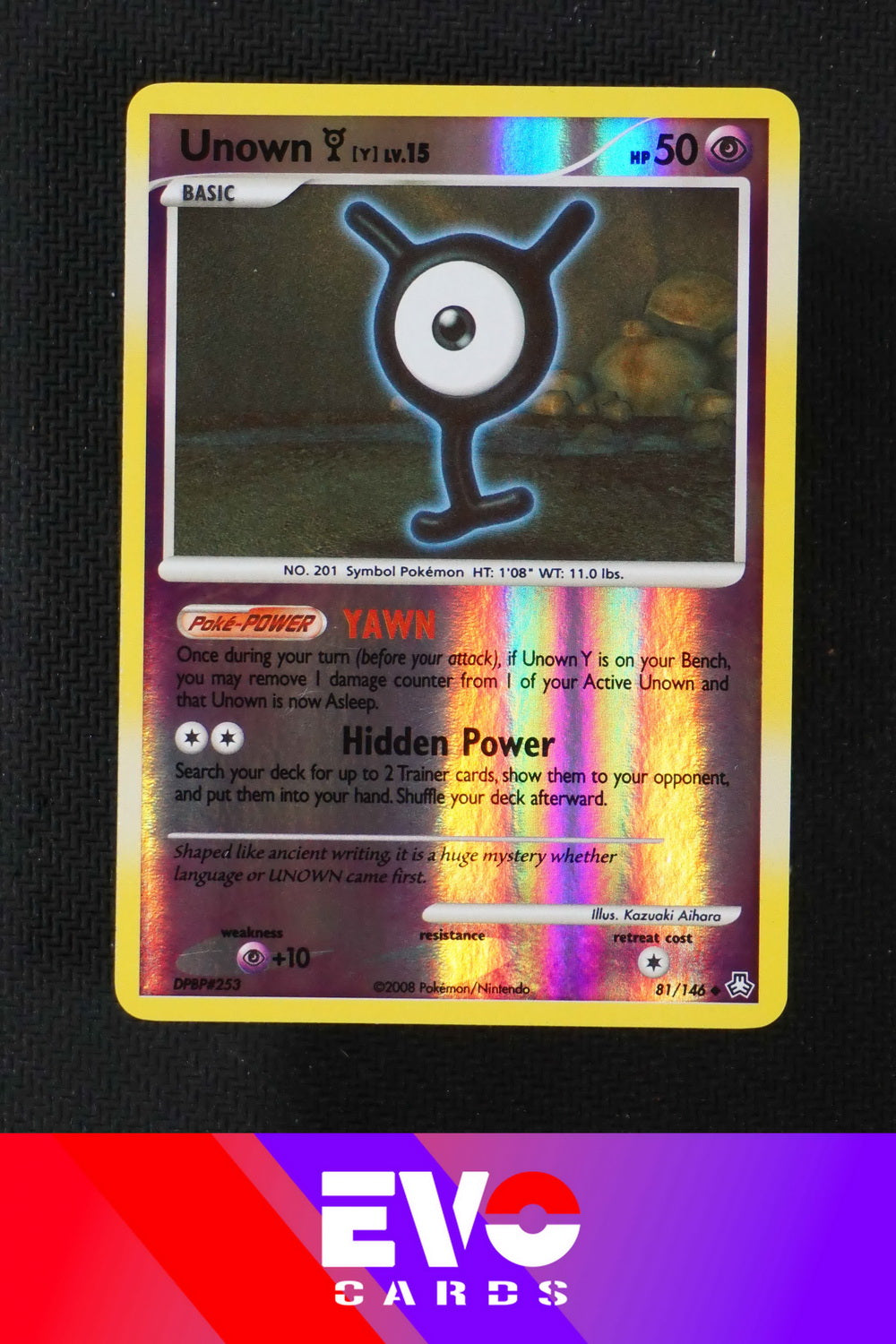 Unown Y 81/146 - Legends Awakened - Reverse Holo - Excellent