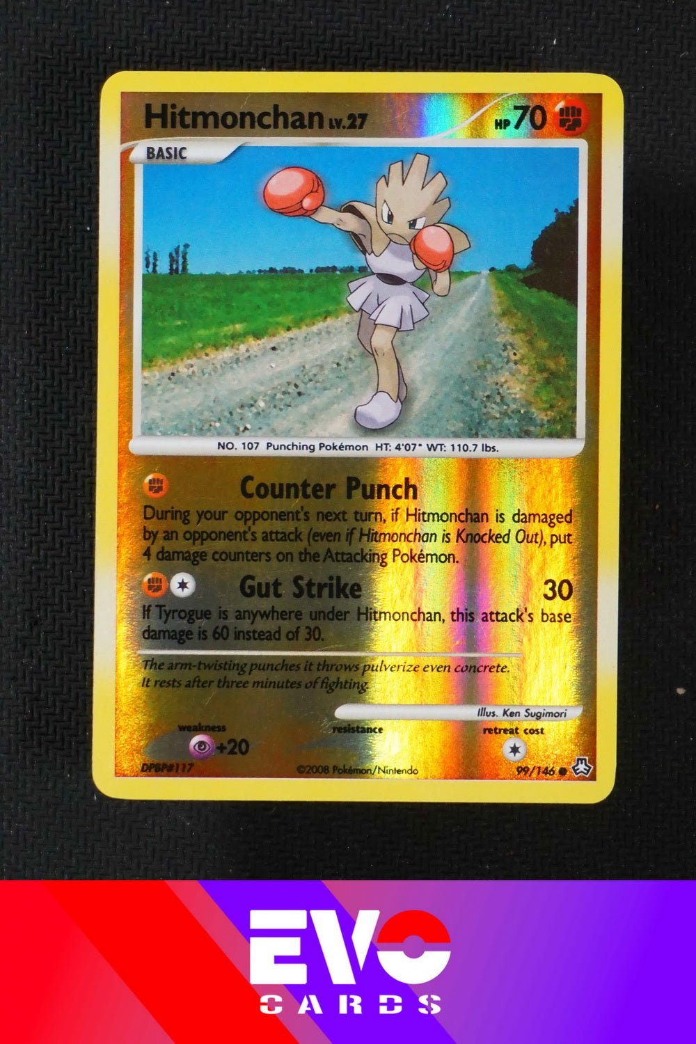 Hitmonchan 99/146 - Legends Awakened - Reverse Holo - Excellent
