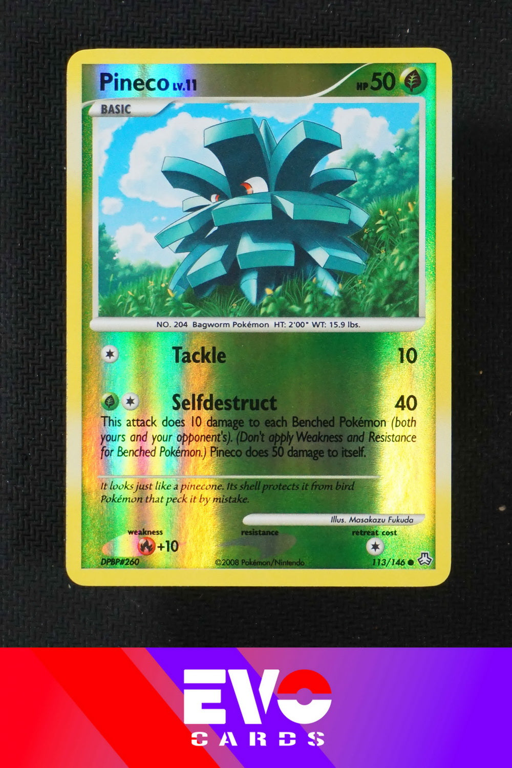 Pineco 113/146 - Legends Awakened - Reverse Holo - Excellent