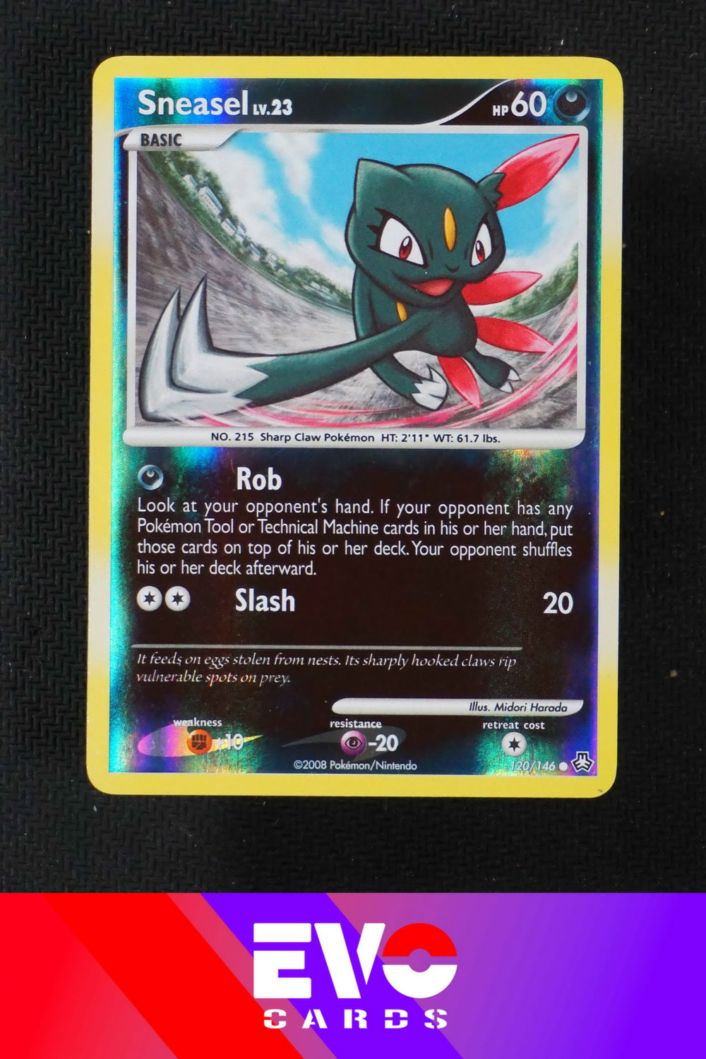 Sneasel 120/146 - Legends Awakened - Reverse Holo - Excellent