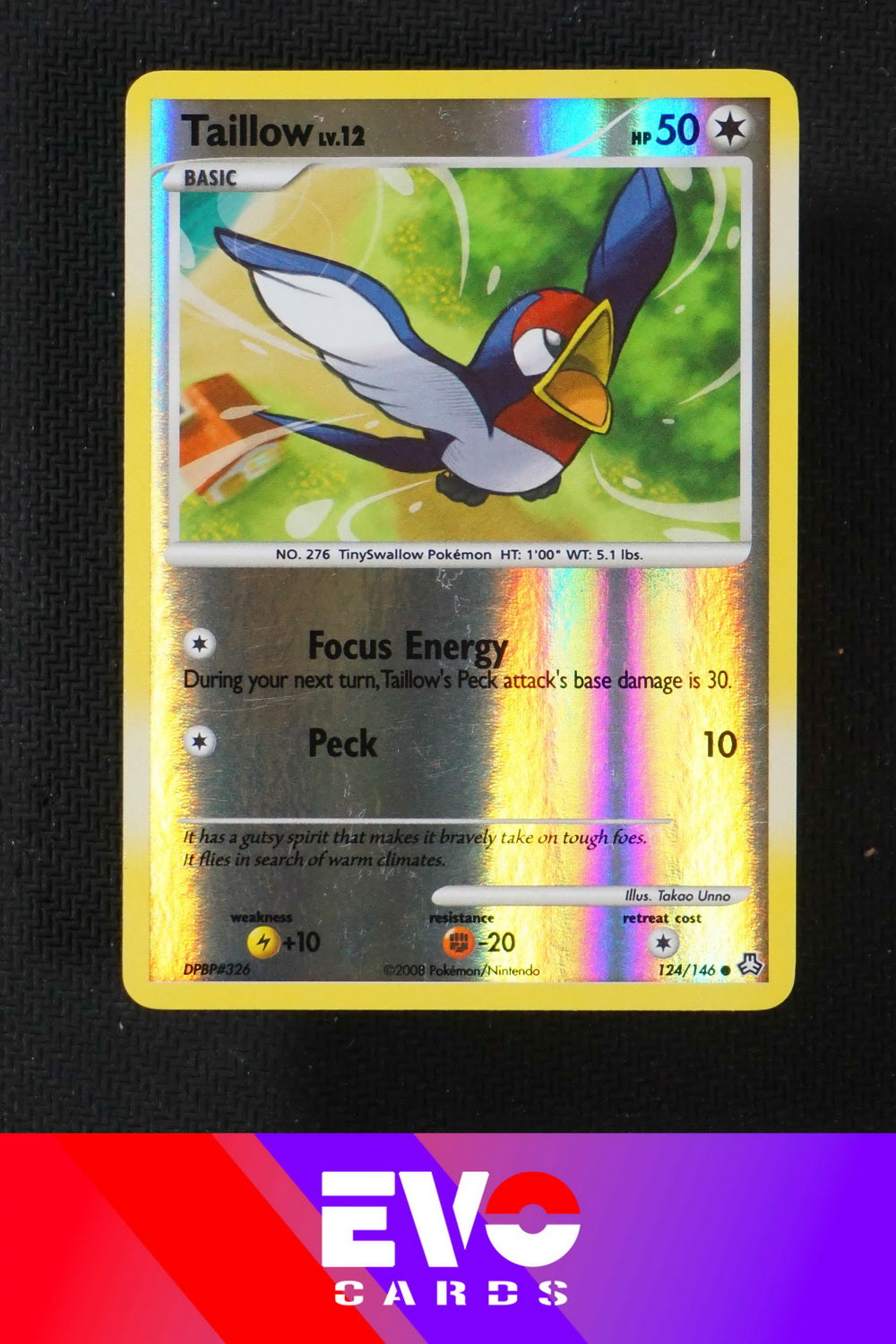 Taillow 124/146 - Legends Awakened - Reverse Holo - Excellent