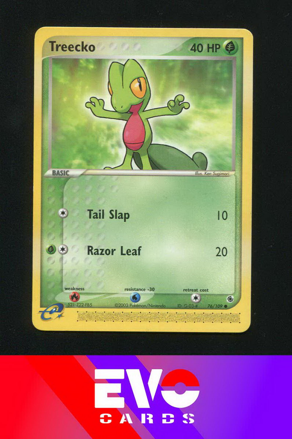 Treecko 76/109 - ex Ruby & Sapphire - Near Mint
