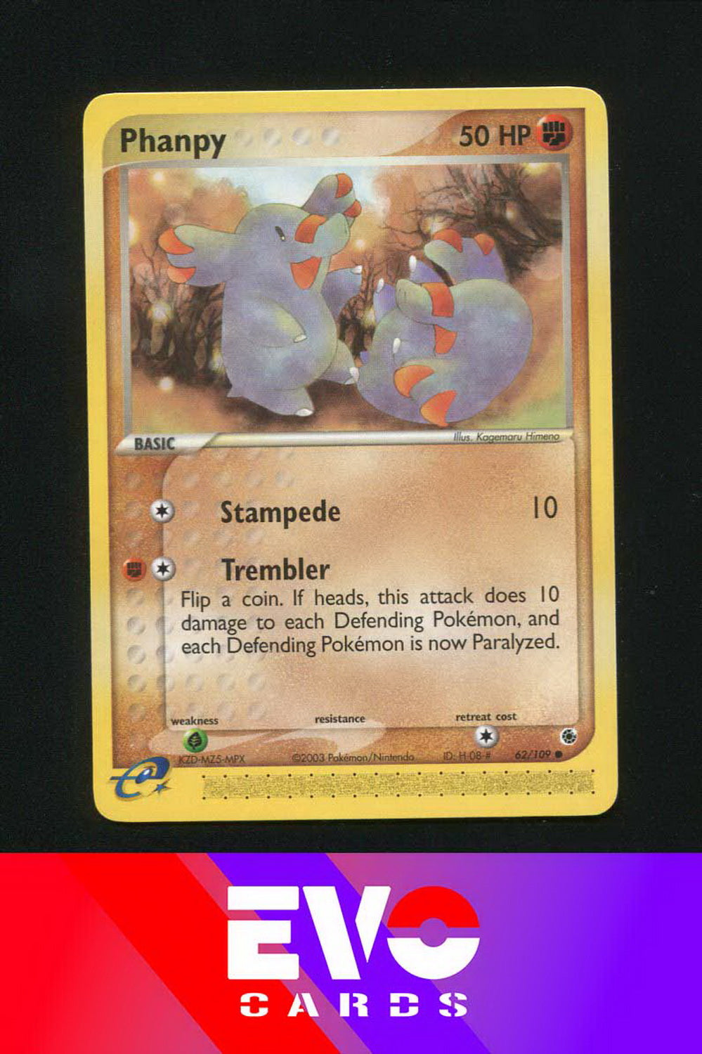 phanpy pokemon card Phanpy 62/109 - ex Ruby & Sapphire