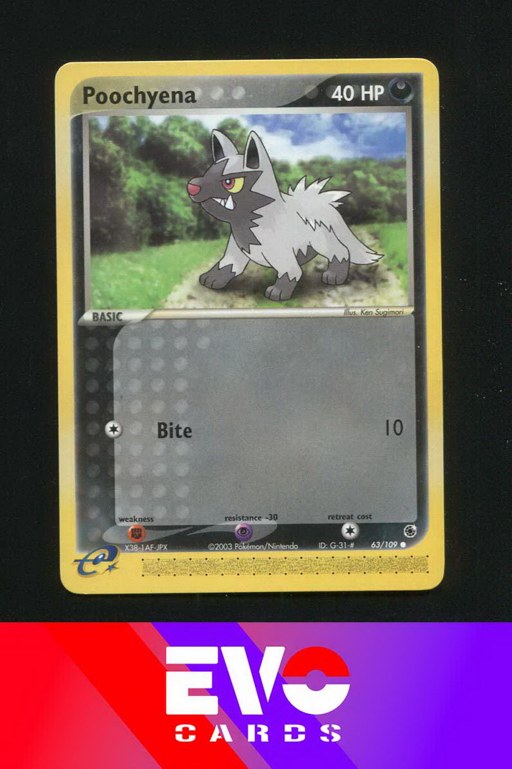 Poochyena 63/109 - ex Ruby & Sapphire - Near Mint