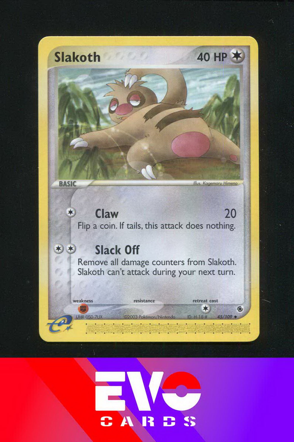 Slakoth 45/109 - ex Ruby & Sapphire - Near Mint