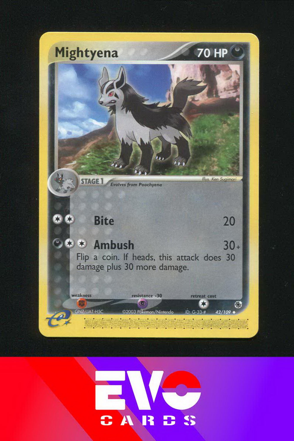 Mightyena 42/109 - ex Ruby & Sapphire - Near Mint Mightyena 42/109 - ex Ruby & Sapphire - Near Mint