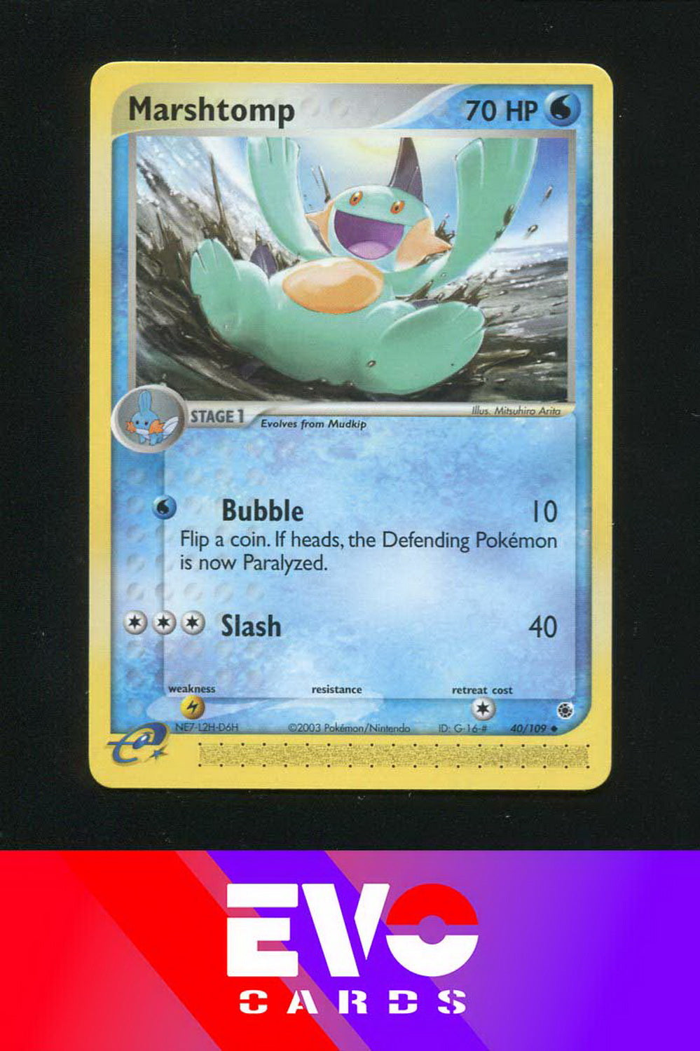 Marshtomp 40/109 - ex Ruby & Sapphire - Near Mint