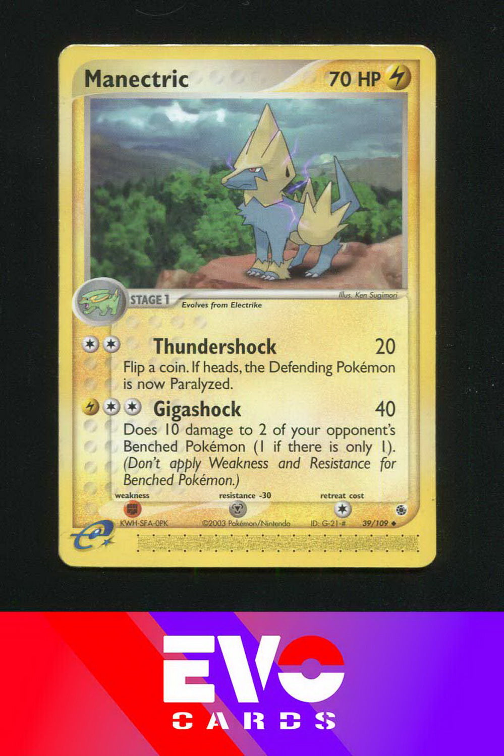 Manectric 39/109 - ex Ruby & Sapphire - Near Mint Manectric 39/109 - ex Ruby & Sapphire - Near Mint