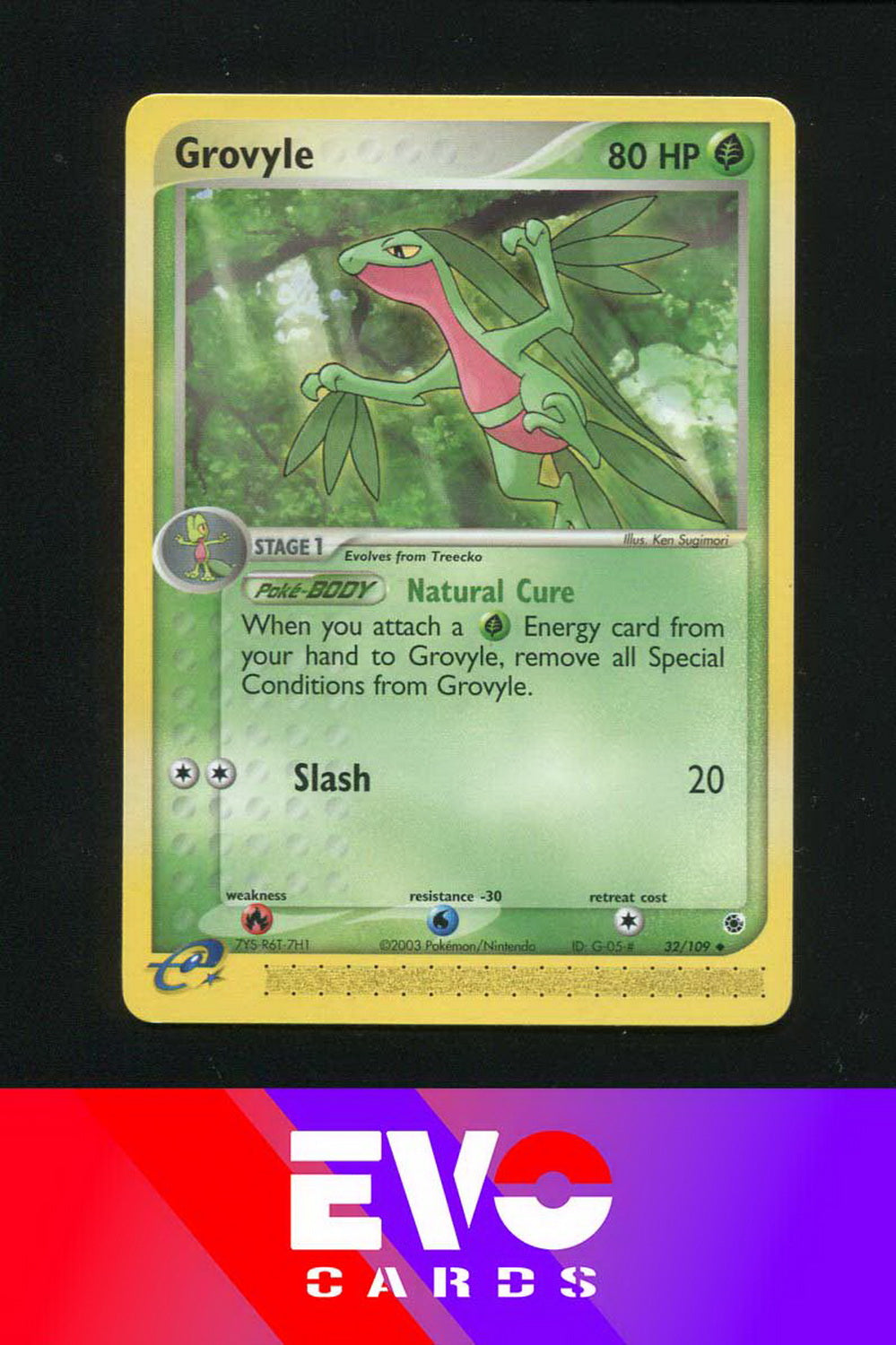 Grovyle 32/109 - ex Ruby & Sapphire - Near Mint