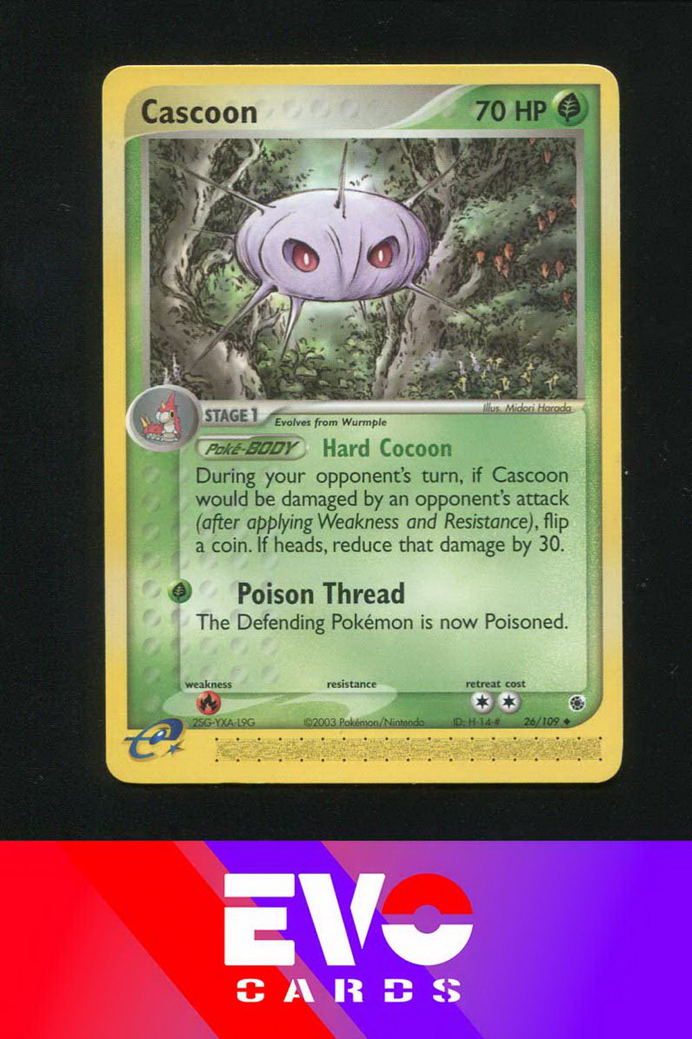 cascoon pokemon card 009/196 - Cascoon (Reverse Holo) Pokemon Card main image 0